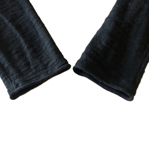 Vince Tan Black Color Block Sweater 100% Cotton Scoop Neck Drop Shoulder Stretch - Picture 9 of 15